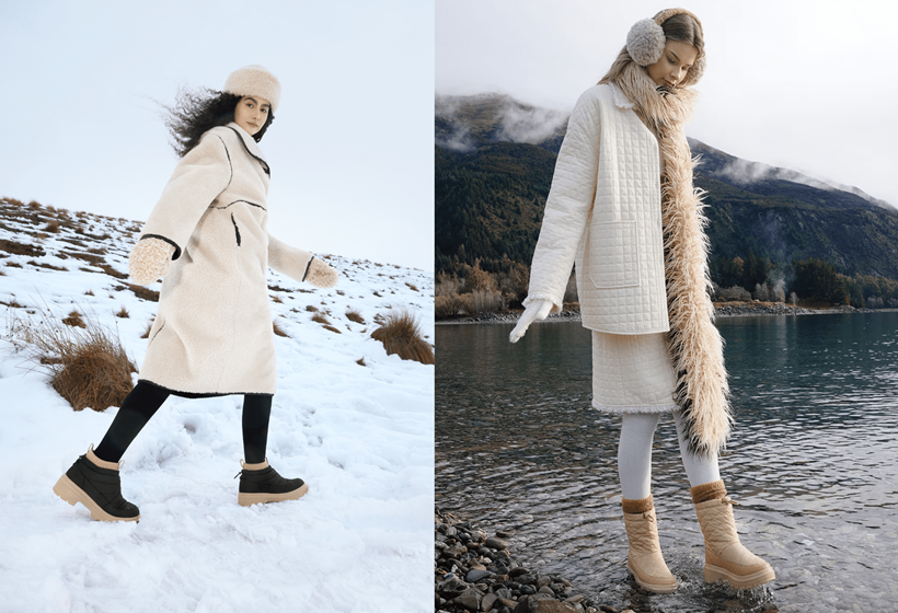 VIVAIA　防水 PufferTherm　パフサーム　アンクルブーツ Waterproof PufferTherm Warm Boots (Tyler), CHESTNUT, EU35 | VIVAIA